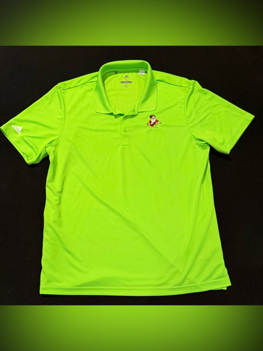 Adidas Golf Tour Performance Dri Fit Disney Grumpy Polo Short Sleeve Mens‎ XL